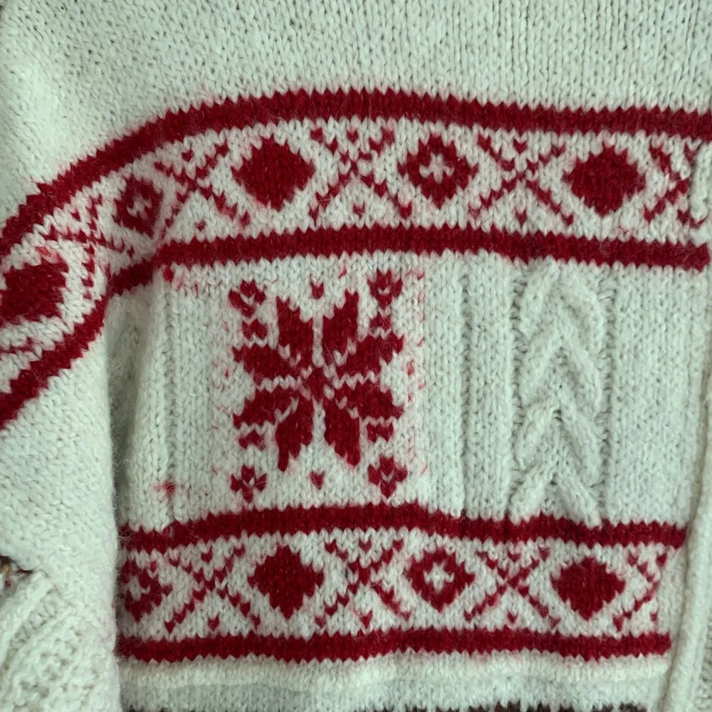 American Eagle Mock Neck Fair Isle Snowflake Sweater Size Small - Picture 10 of 14